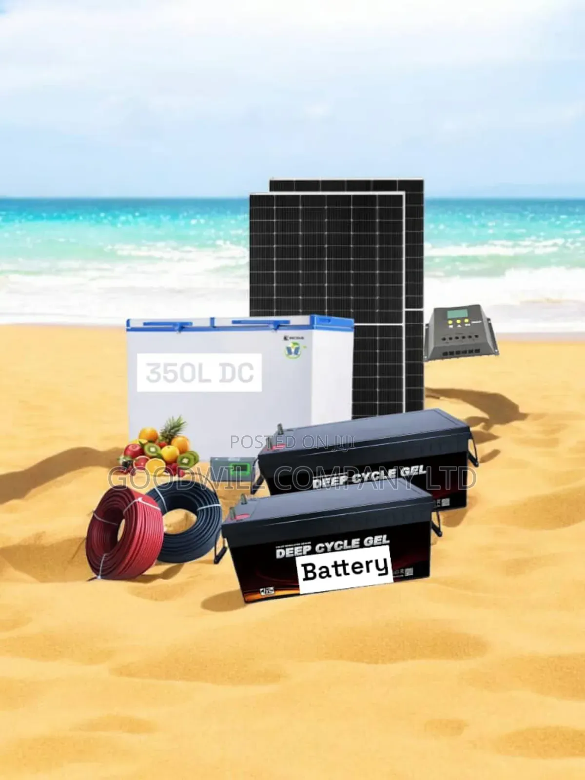 350 Liters DC/Solar Deep Freezer 700w Solar Full Kit