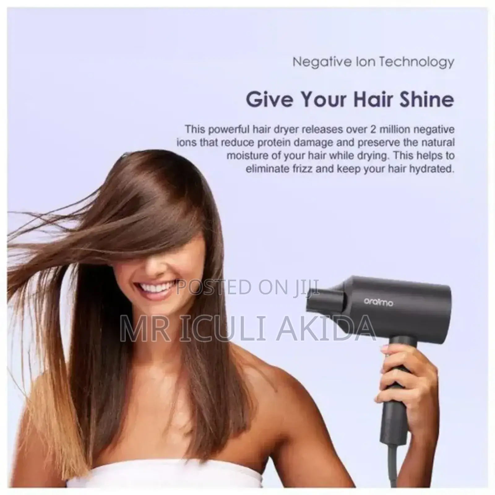 Oraimo Smart Hair Dryer 1800W Negative Smart Ion Hair Dryer