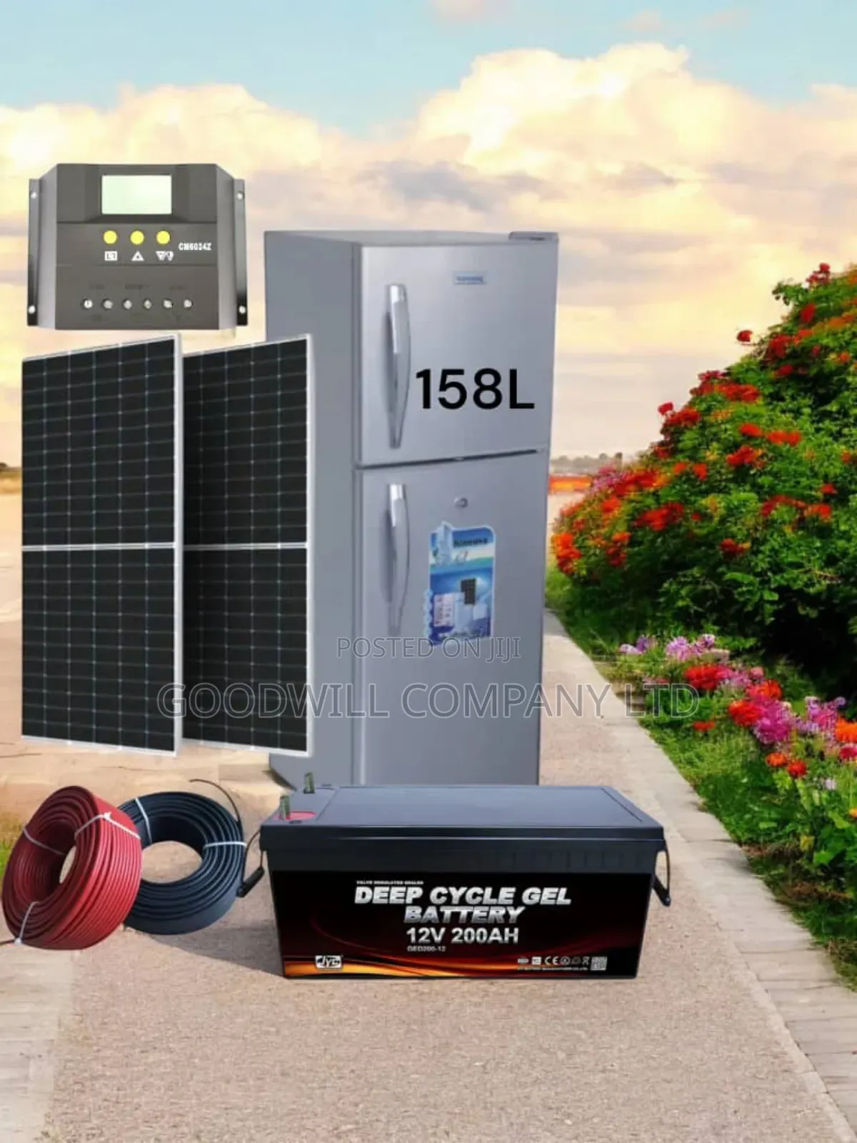 158 Liters Solar Fridge 400w Solar System Full Kit TENNA