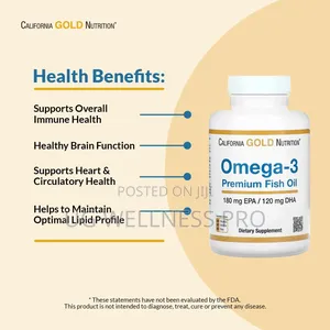 California Gold Nutrition, Omega-3 Premium Fish Oil, 100s