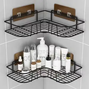 Double Layer Bathroom Kitchen Wall Mounted Racks