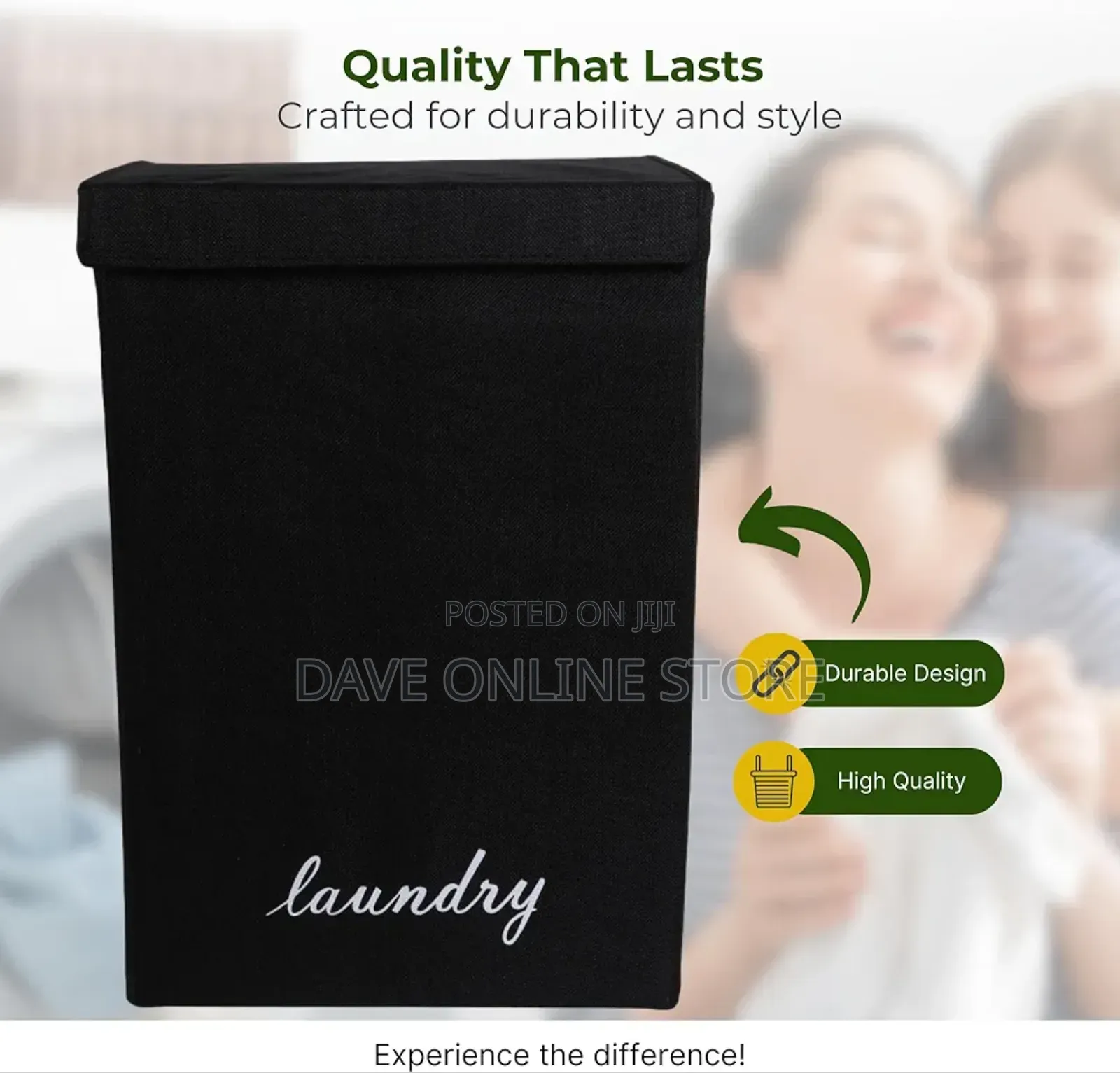 Laundry Basket With A Lid, Foldable Laundry Basket Black,