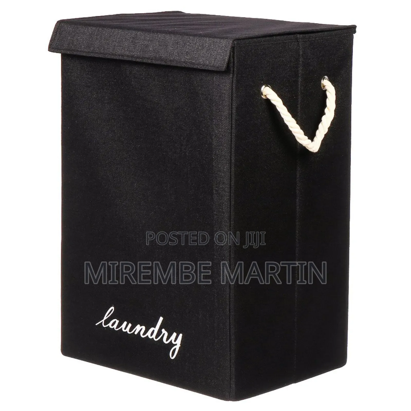 Bathroom Laundry Basket Black