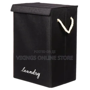 Laundry Basket Free-Standing Organizer Foldable.Black