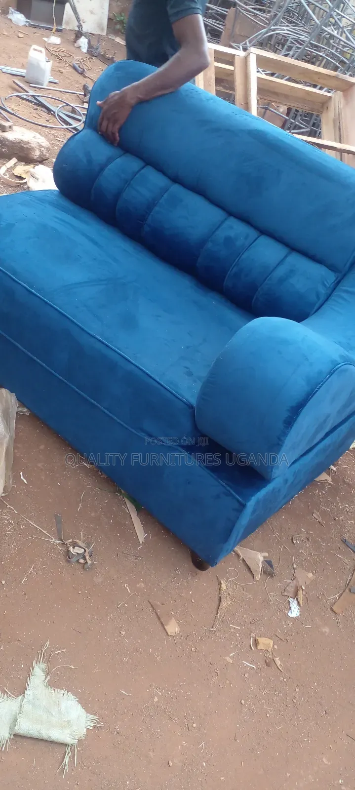 2 Sitter Couch in Blue Colour
