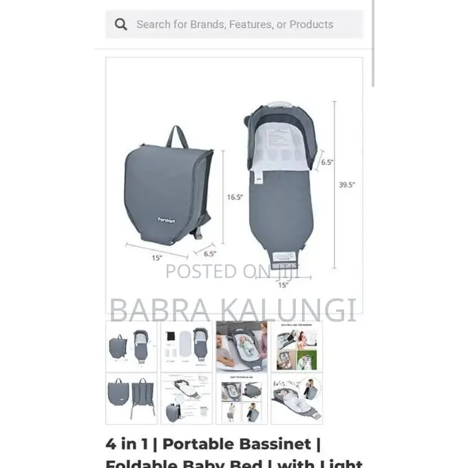 2 in 1 Baby Portable Bassinet and Storage Diaper Bag