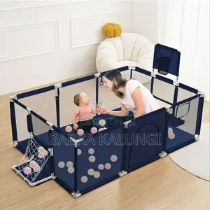 Pit-Playpen Baby Playard With Basketball Hoop Breathable