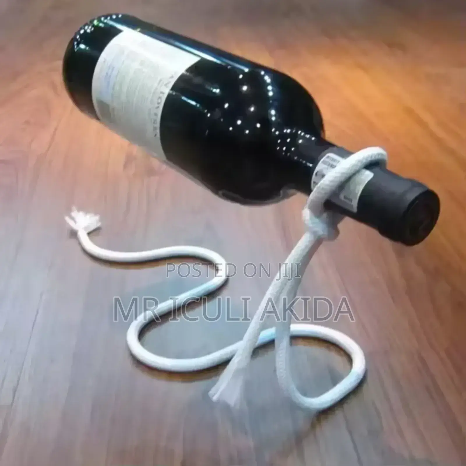 Suspension Smart Iron Art Rope Decoration Wine Bottle Holder