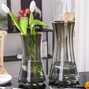 Luxury Crystal Brown Home/Wedding Deco Glass Flower Vase