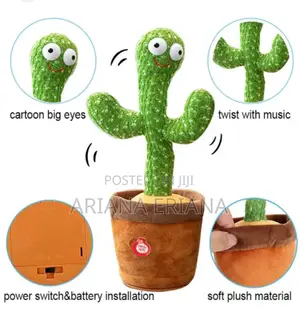 Photo - Adorable Dancing Cactus Toy LED Light Plant Talking Toy