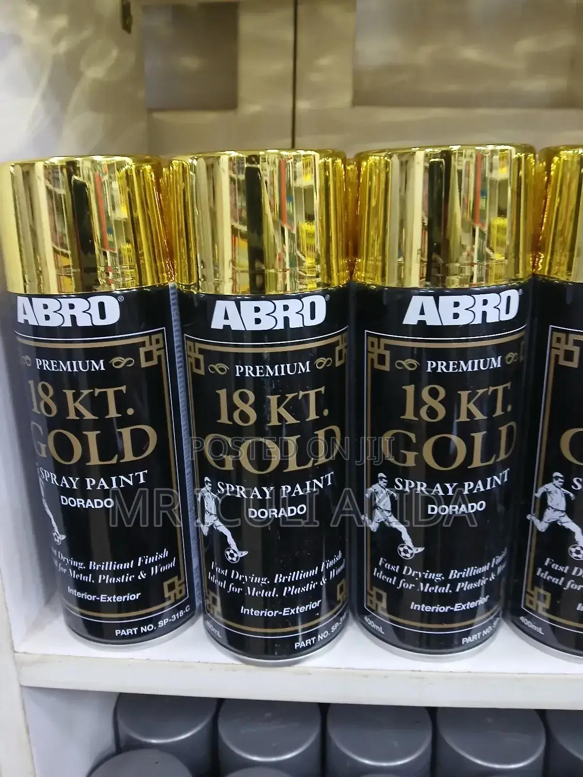 Abro Fast Dry All Purpose Gold Exterior Car Spray Paint
