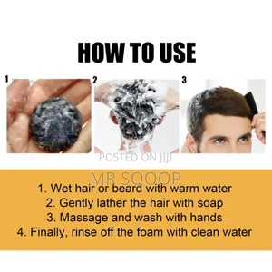 Anti Grey Hair Black Soap Natural Darkening Shampoo