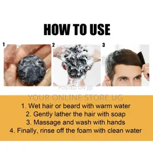 Anti Grey Hair Black Soap Natural Darkening Shampoo