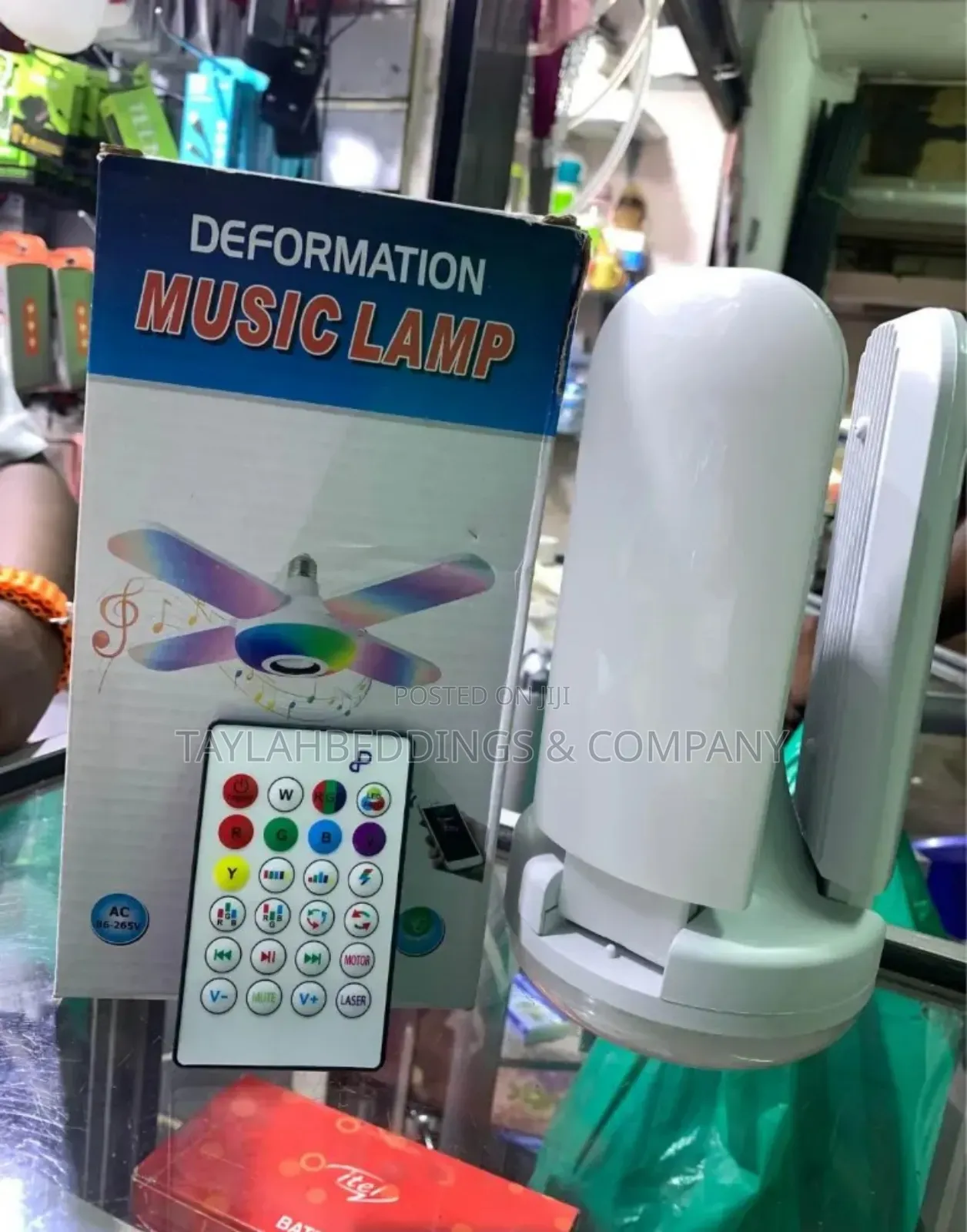 Mini Fan Shape Light Bulb With Speaker Remote Control