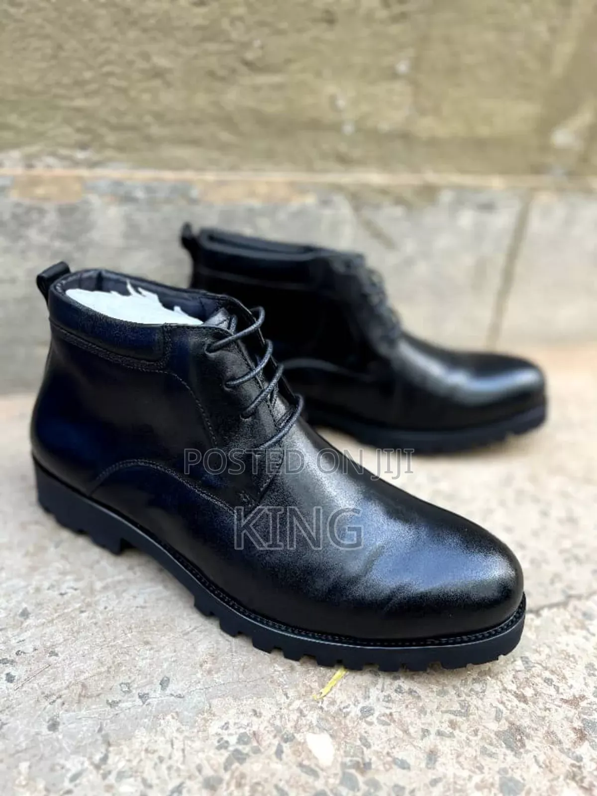 Vogue Gentle Leather Boots. Men