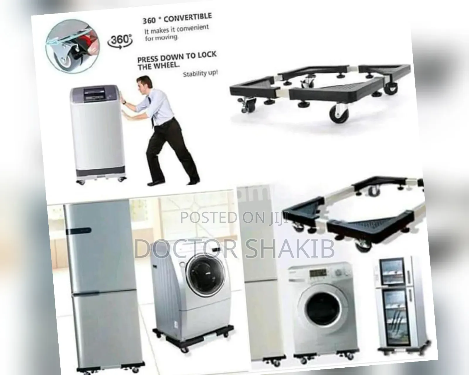 Convertible Fridge, Washing Machine Movable Stand
