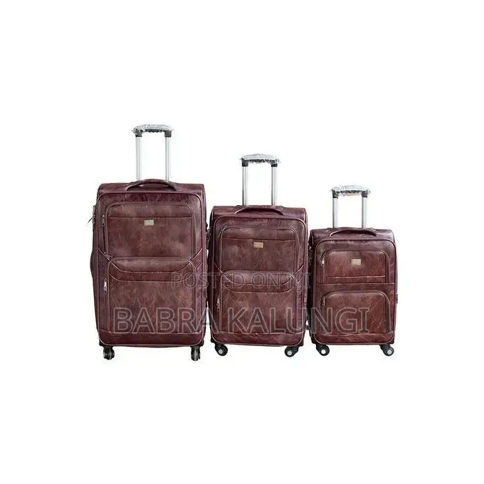 Luggage Bag Set of 3 PU Leather Travel Suitcases
