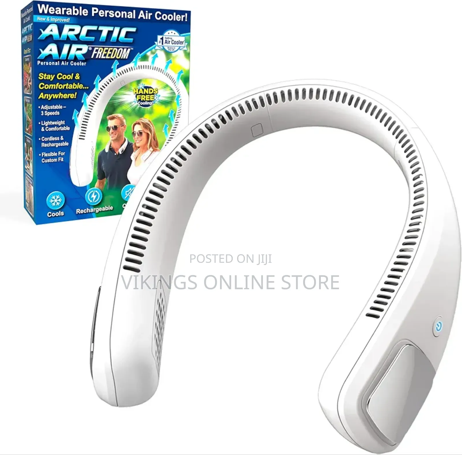 Arctic Air Freedom Personal Air Cooler - 3-Speed Neck Fan,