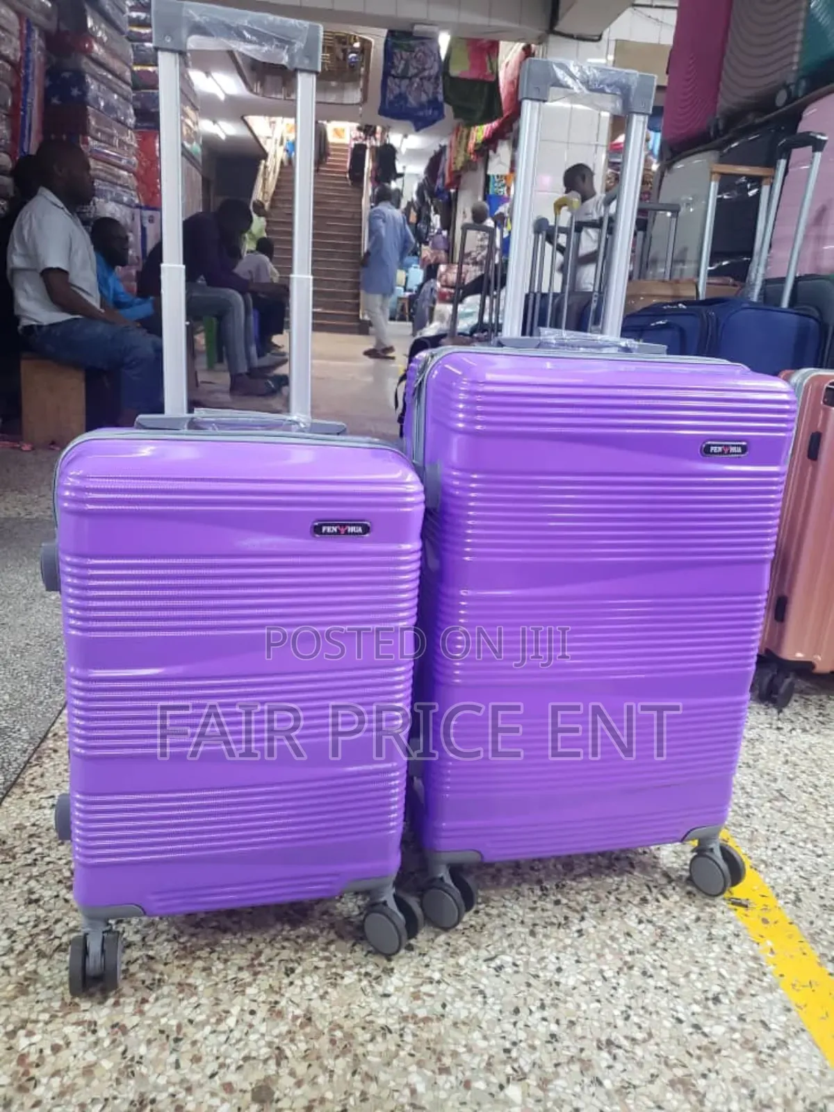 Pure Rubber Plastic Suitcases. Medium. ( Purple)