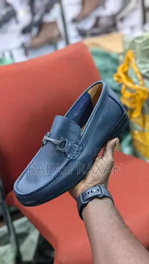 Original Blue Casual Ferragamo Loafer Moccasins