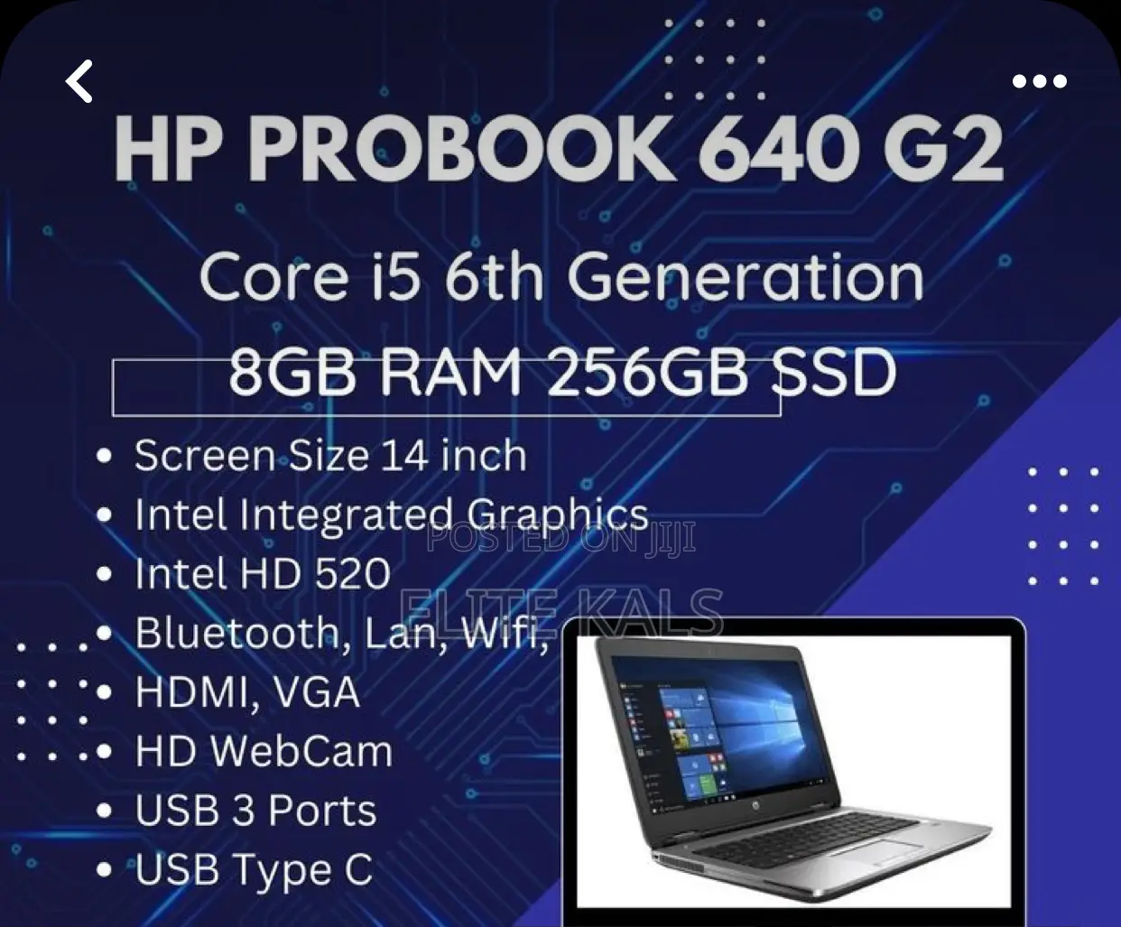 Laptop HP ProBook 640 G2 8GB Intel Core I5 HDD 500GB