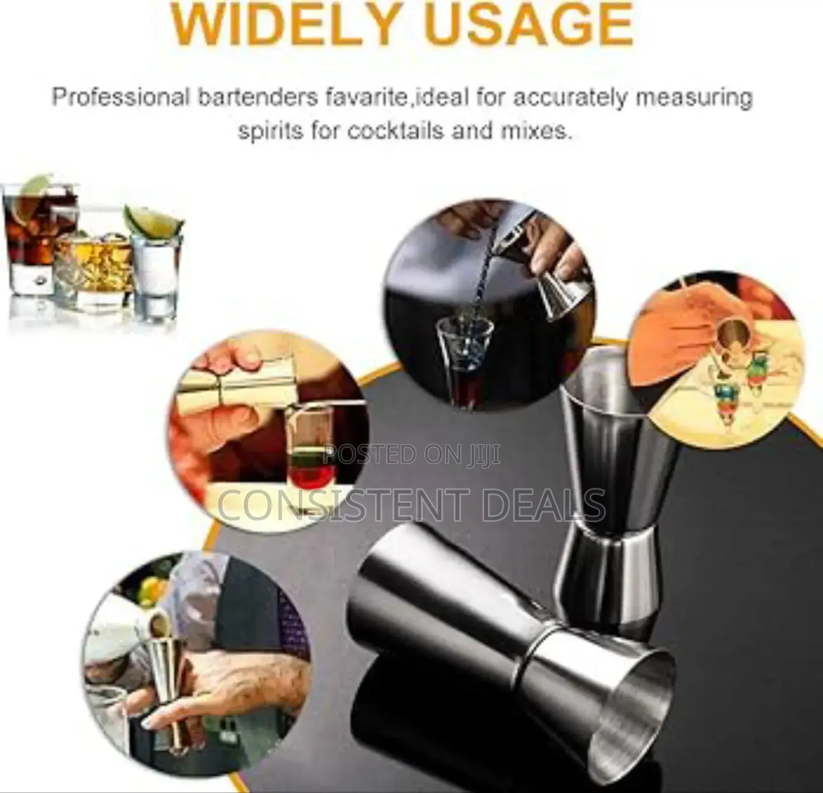 2pcs Cocktail Jigger Measuring Cups