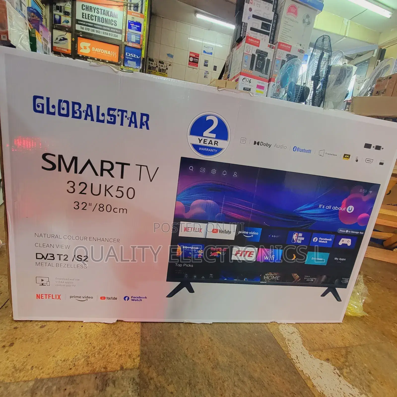 Globalstar 32 Inches Smart Tv And Free To Air