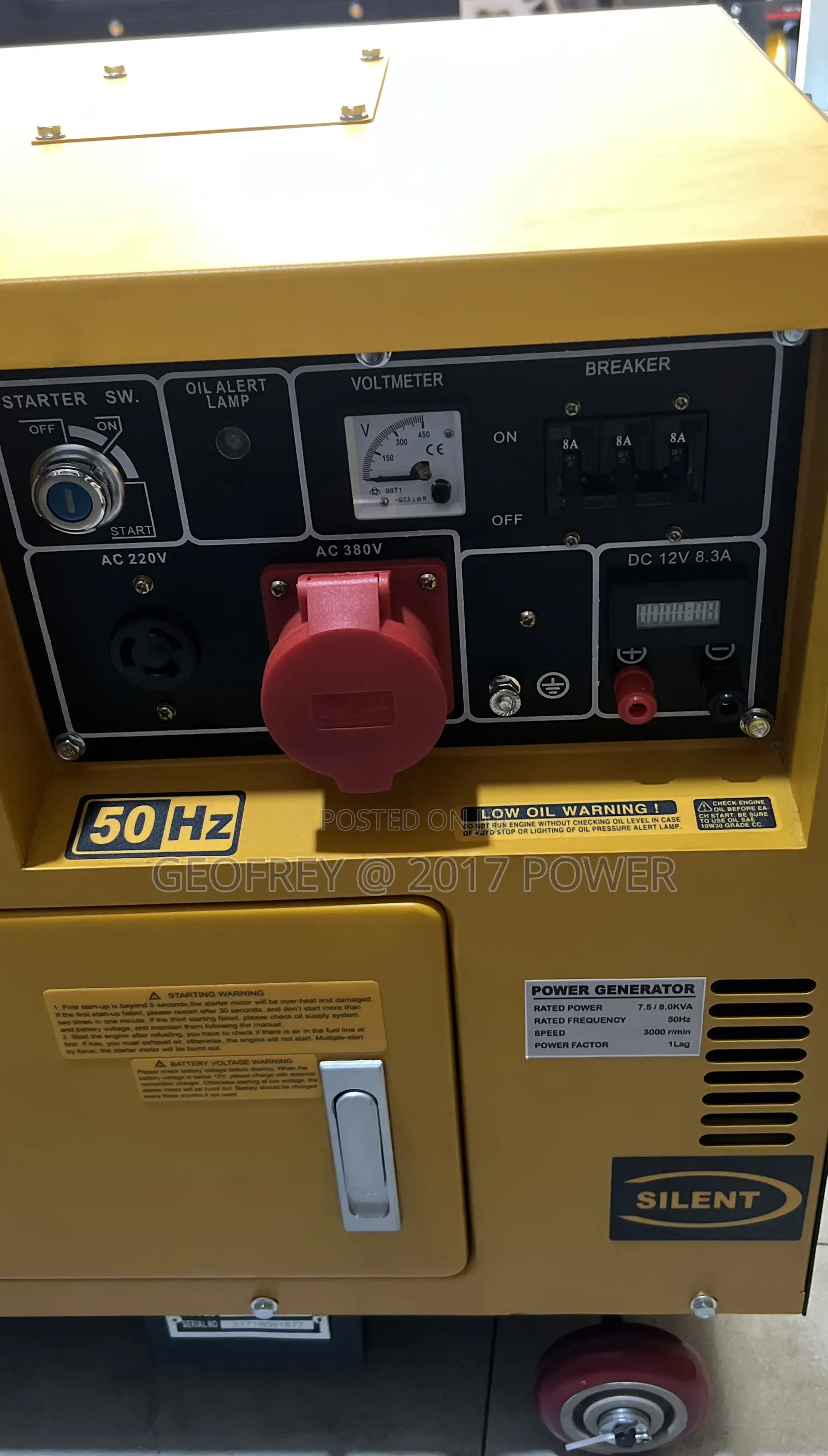 Kipor 3 Phase 7.5kva Diesel Generator / Kde7000t