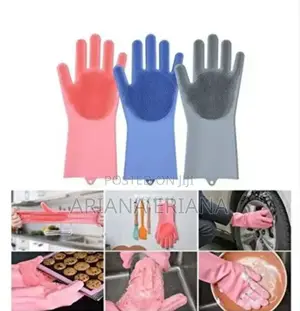 Photo - Silicone Dish Washing Gloves