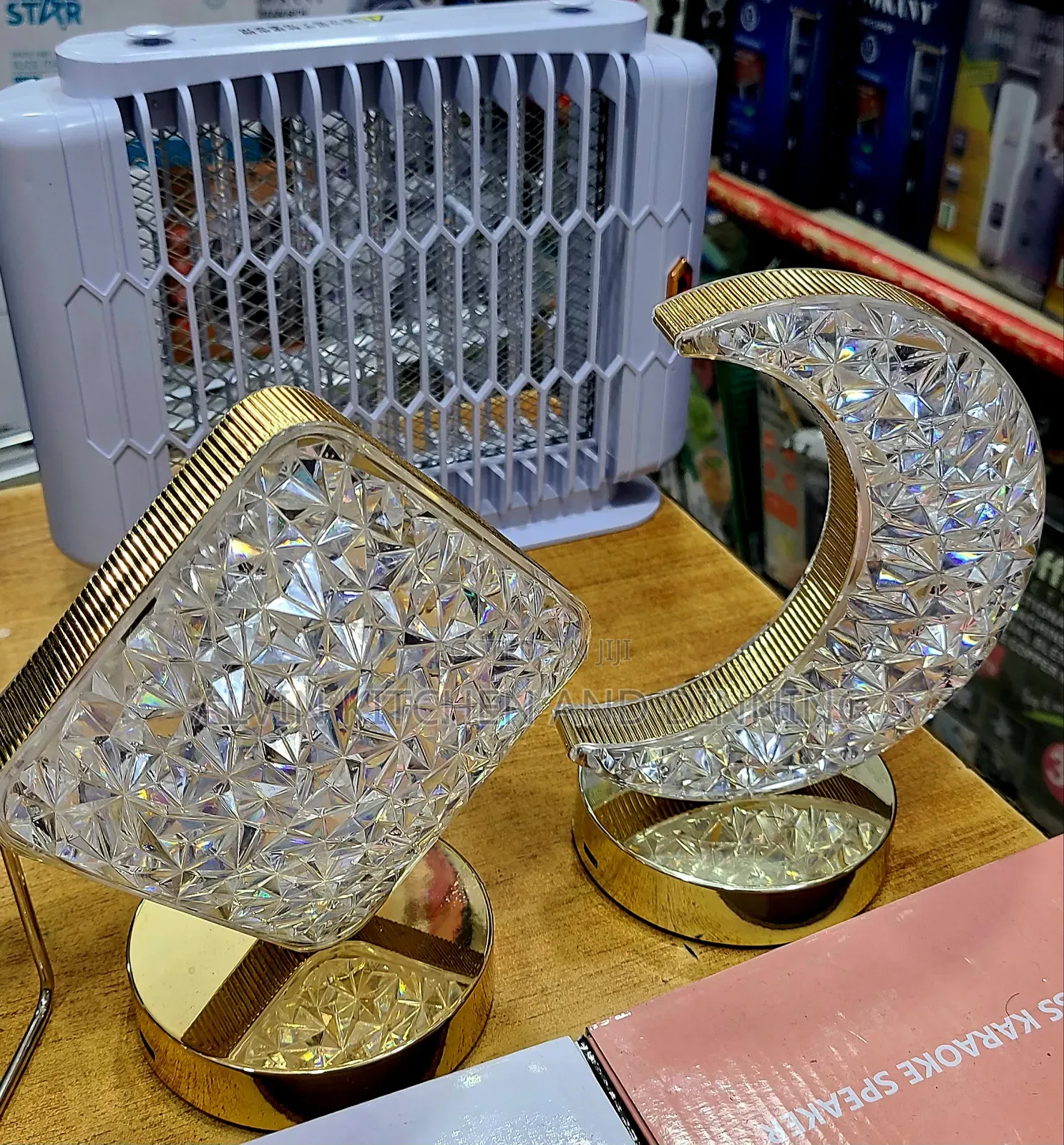 Table Lamp Crystal Moon Star Shape Bedside Night Light