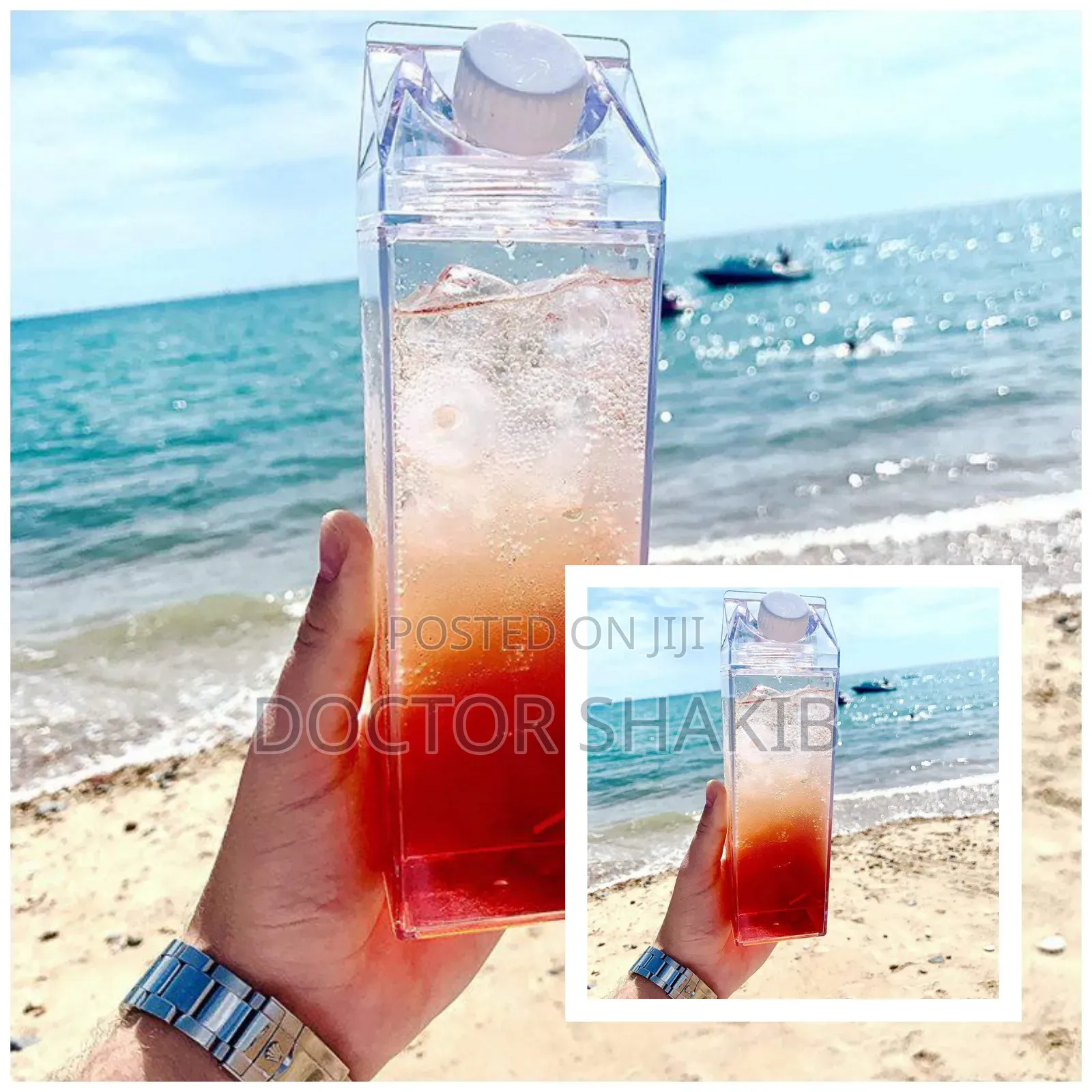 Transparent Acrylic Water Bottle