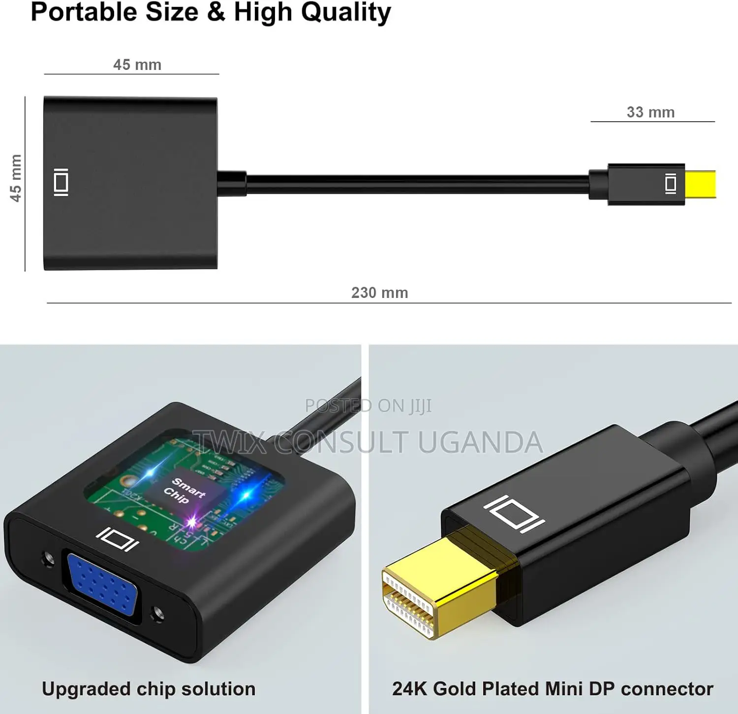 Mini Displayport to VGA Adapter,