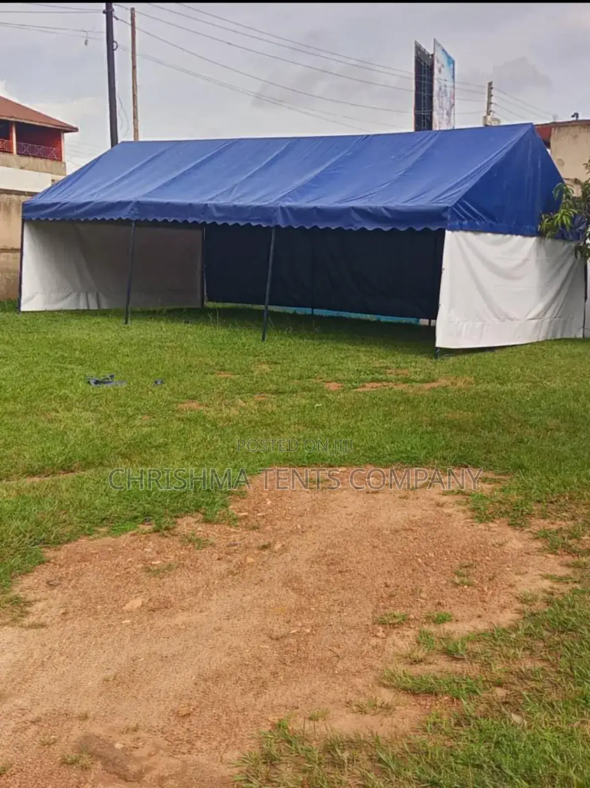 Blue White Ordinary Tent 100 Seater