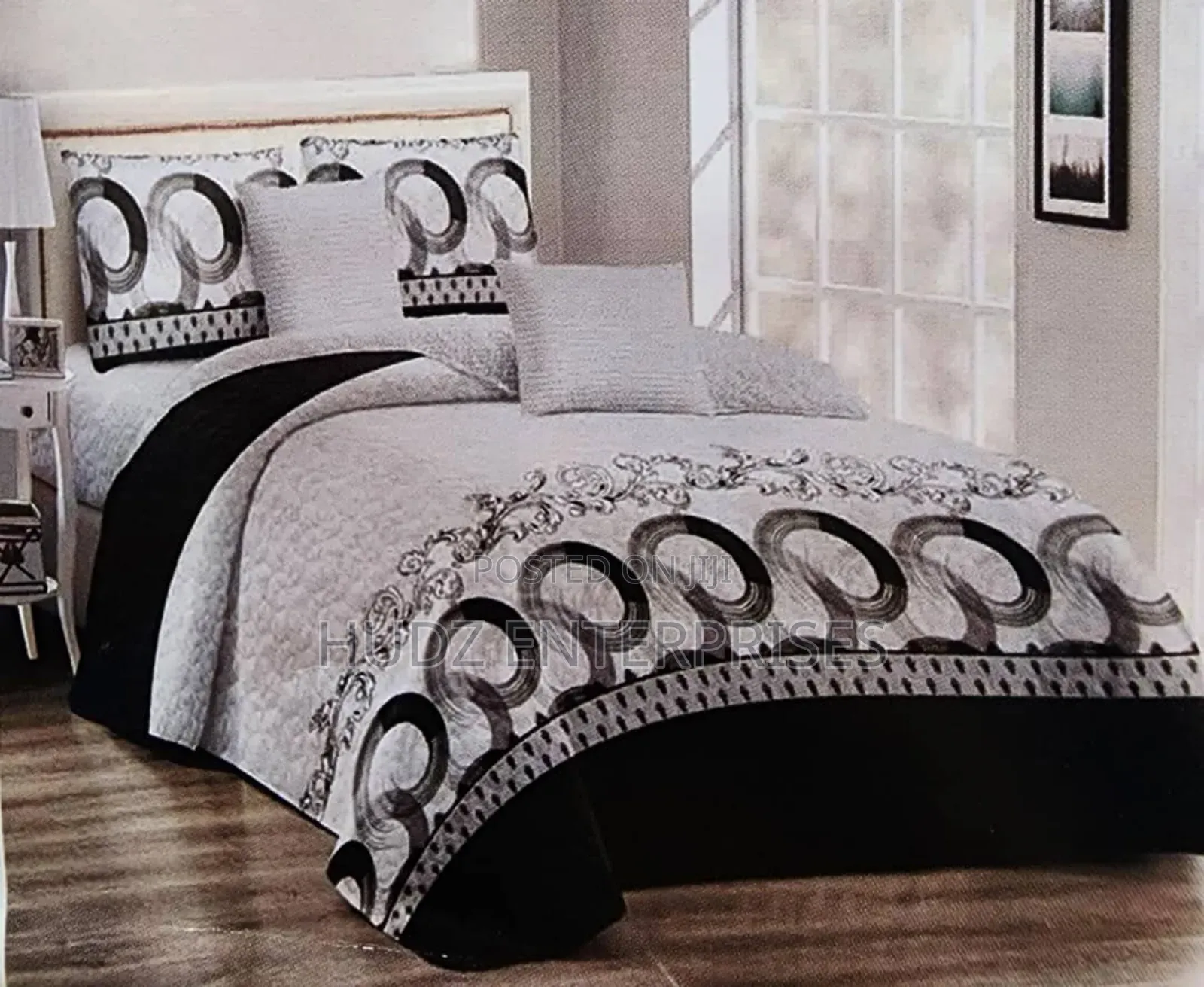 4pcs Bedspread 6*6 Black