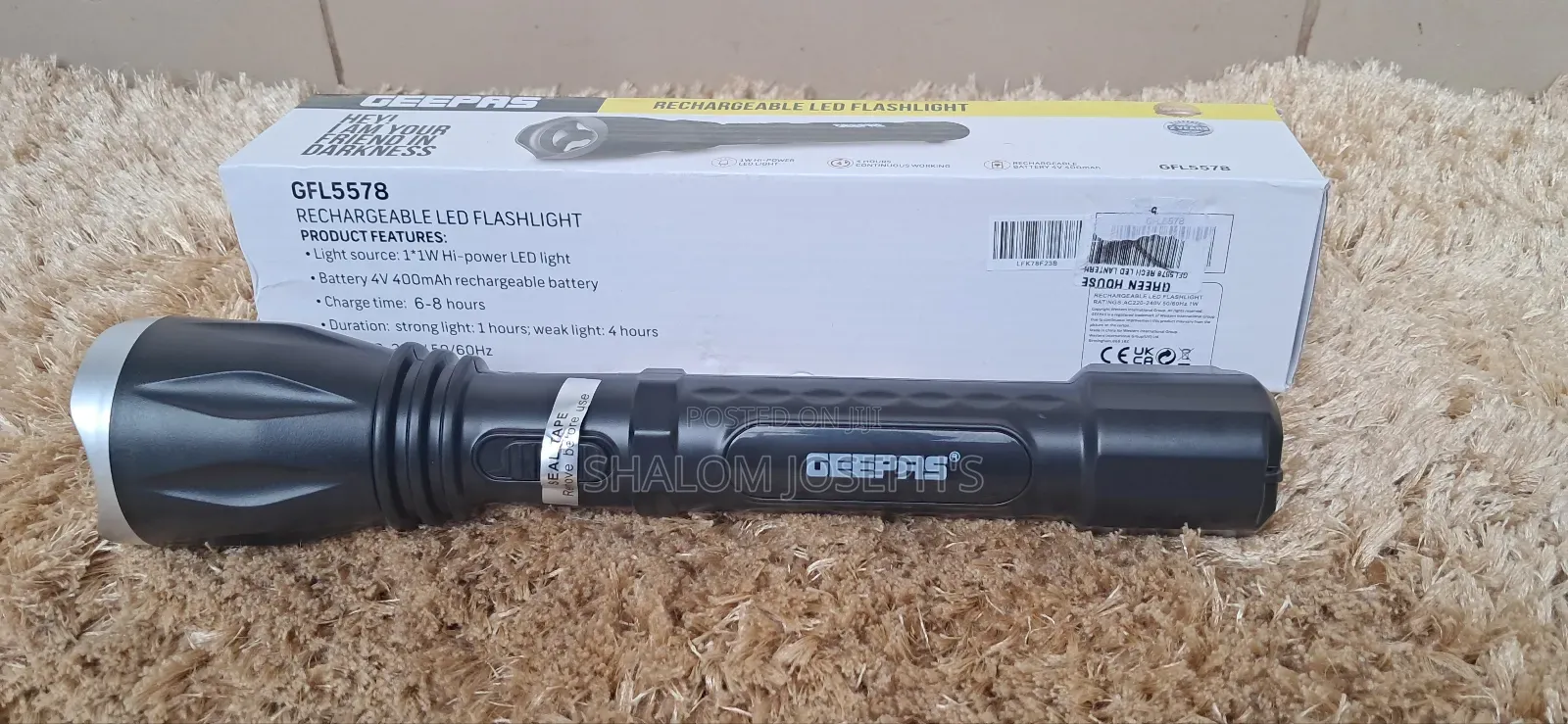 Geepas Rechargeable LED Flashlight