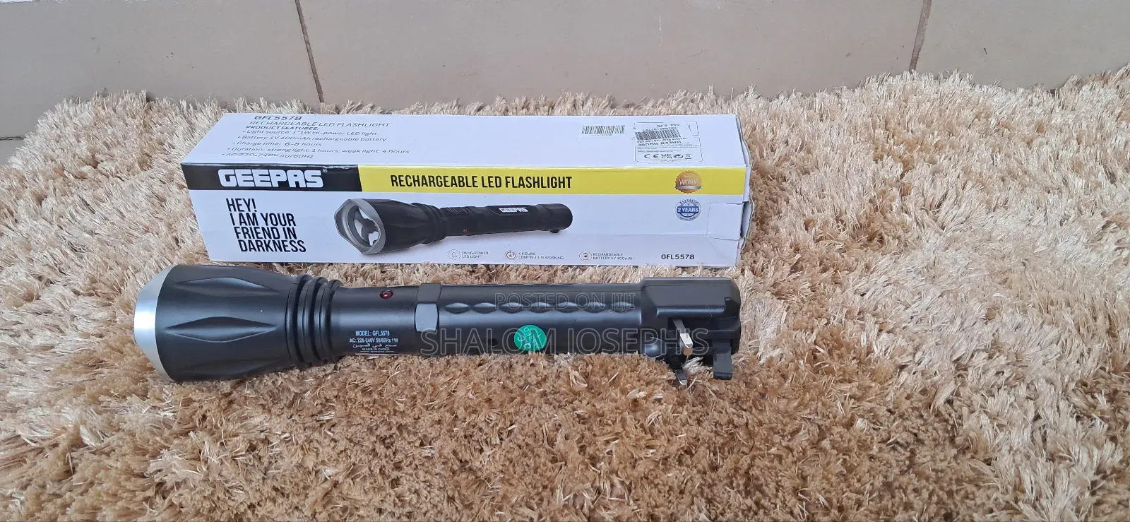Geepas Rechargeable LED Flashlight