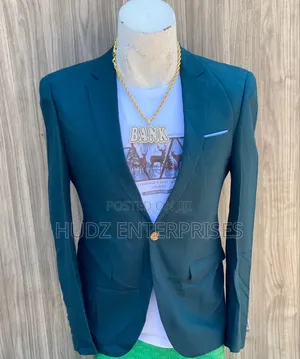 Blazer Coat Blue Green Color