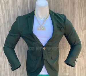Blazer Coat Blue Green Color
