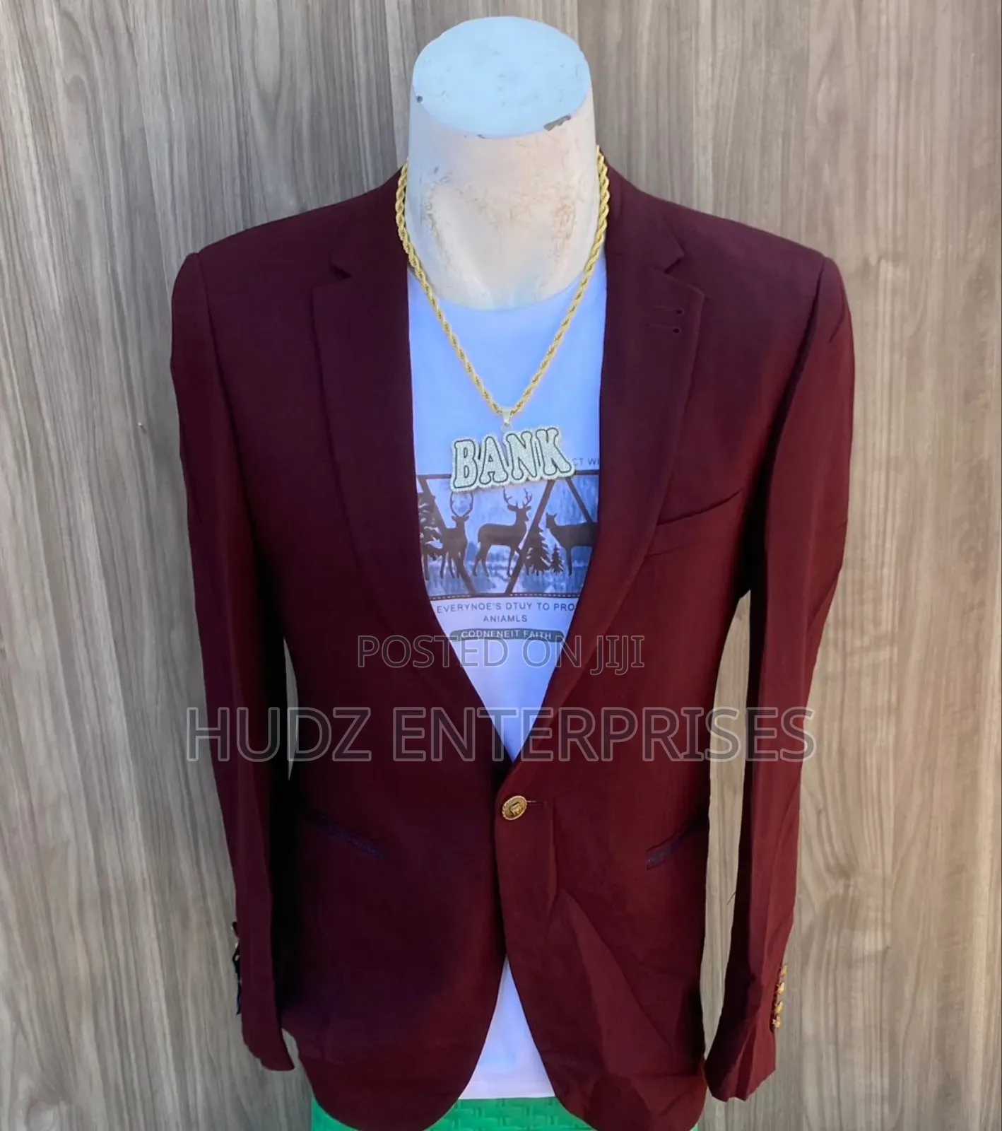 Maroon Blazer Coat High Class
