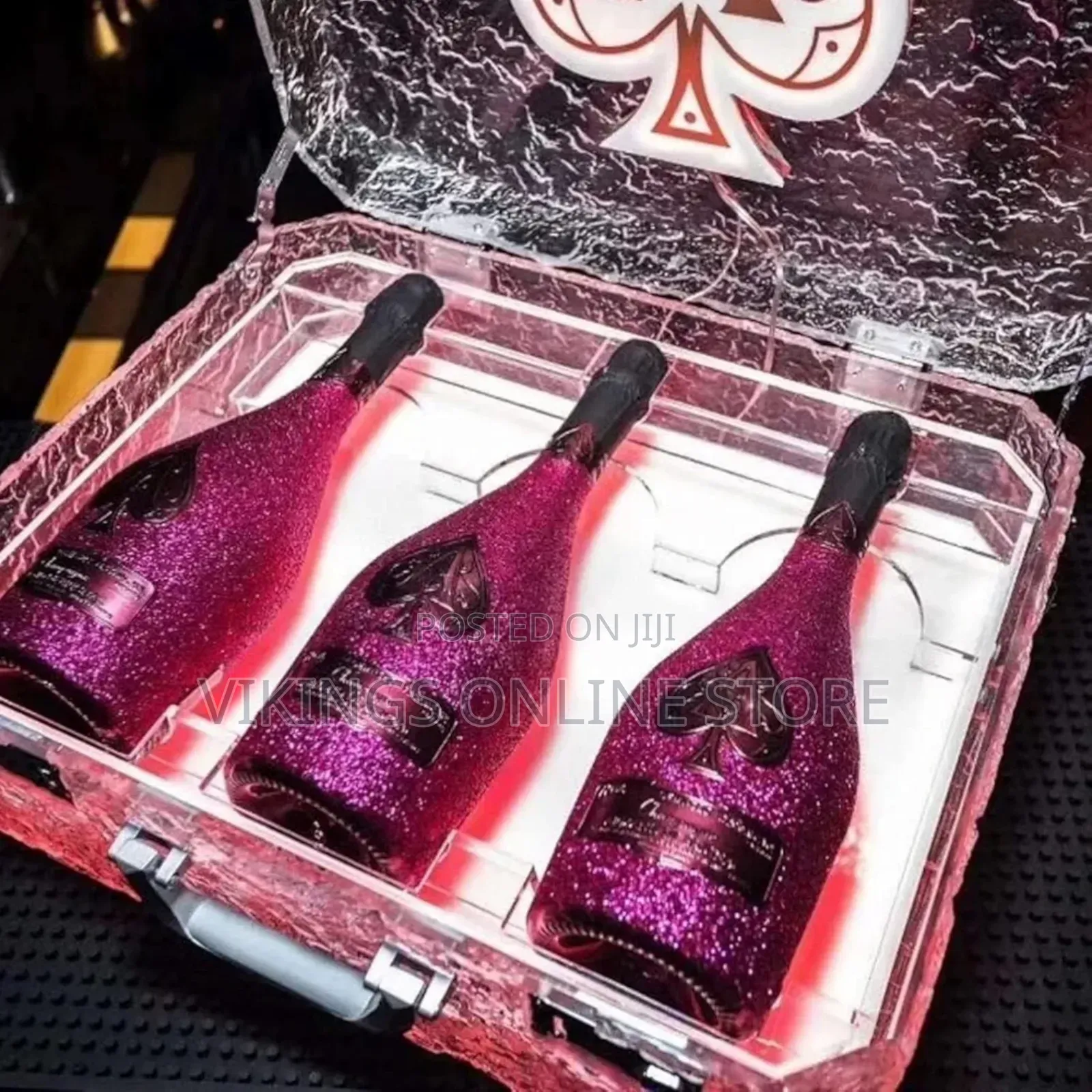 3 Bottles Rechargeable LED Ace of Spade Glorifier Box,