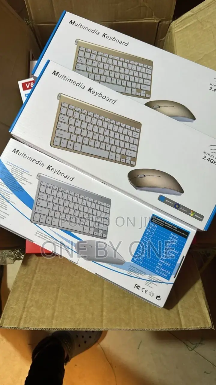 Multimedia Slim Wireless Keyboard and Mini Optical Mouse