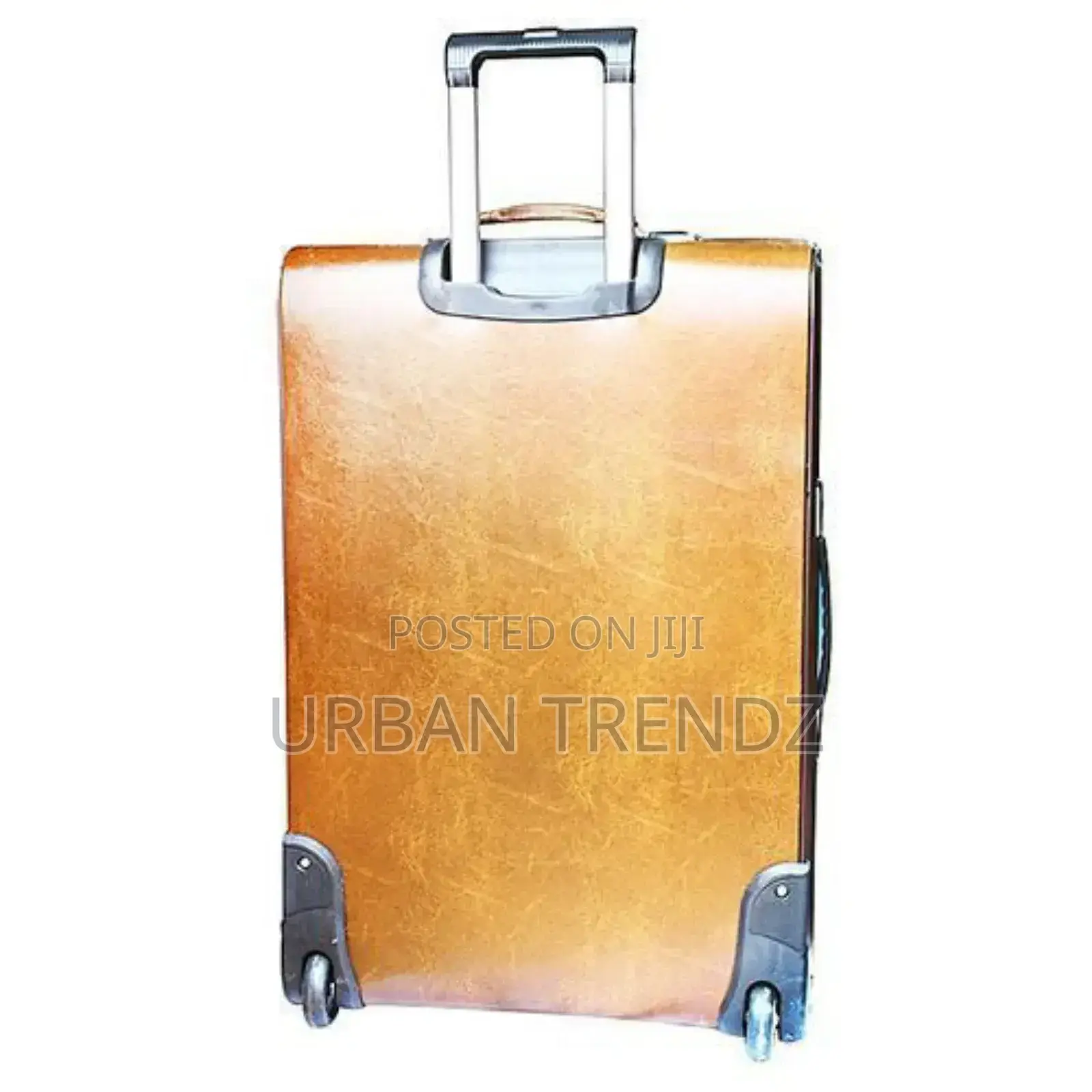 Faux Leather Suitcase - Brown (Medium)