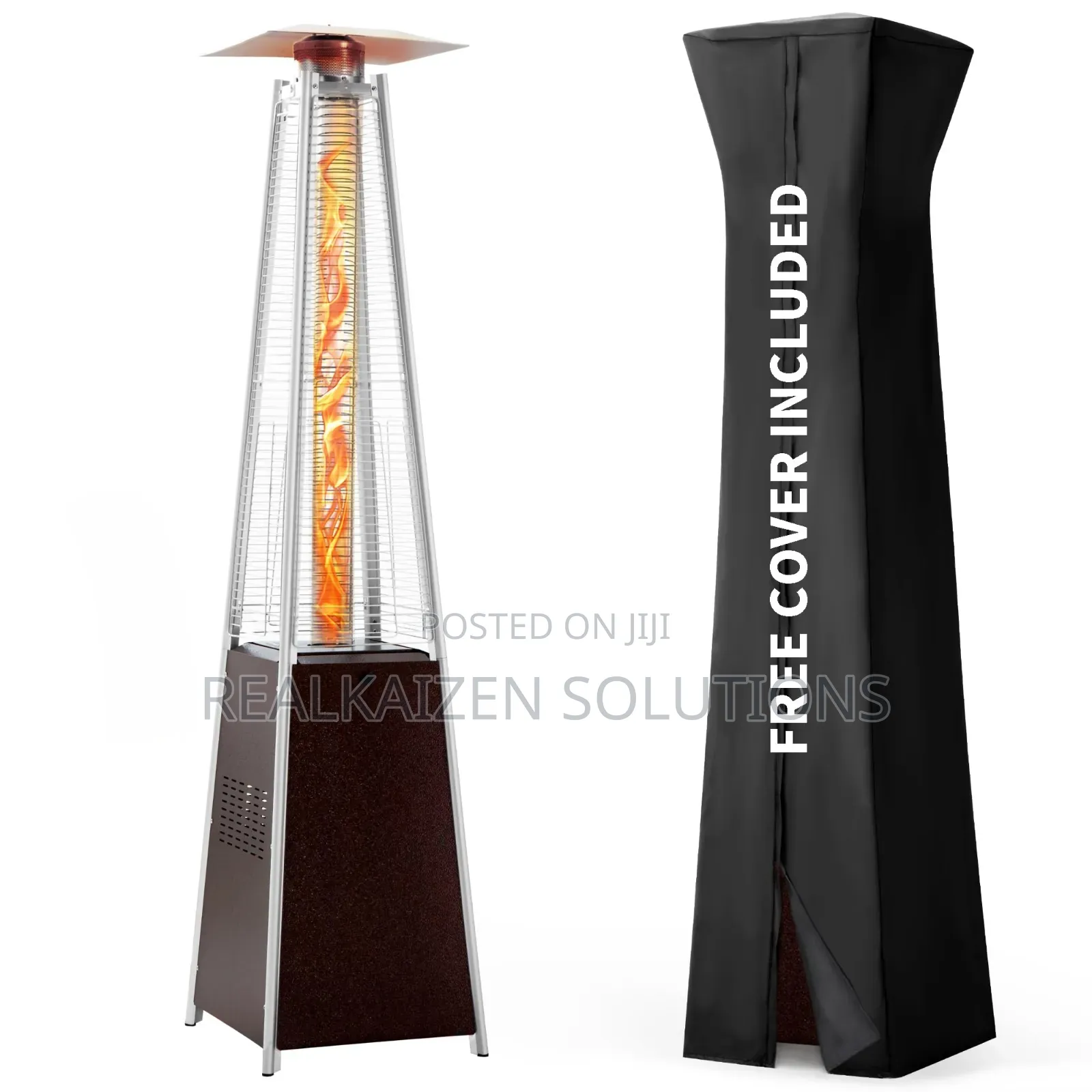 Outdoor Patio Stainles Steel Quartz Glass Pyramid Gas Heater