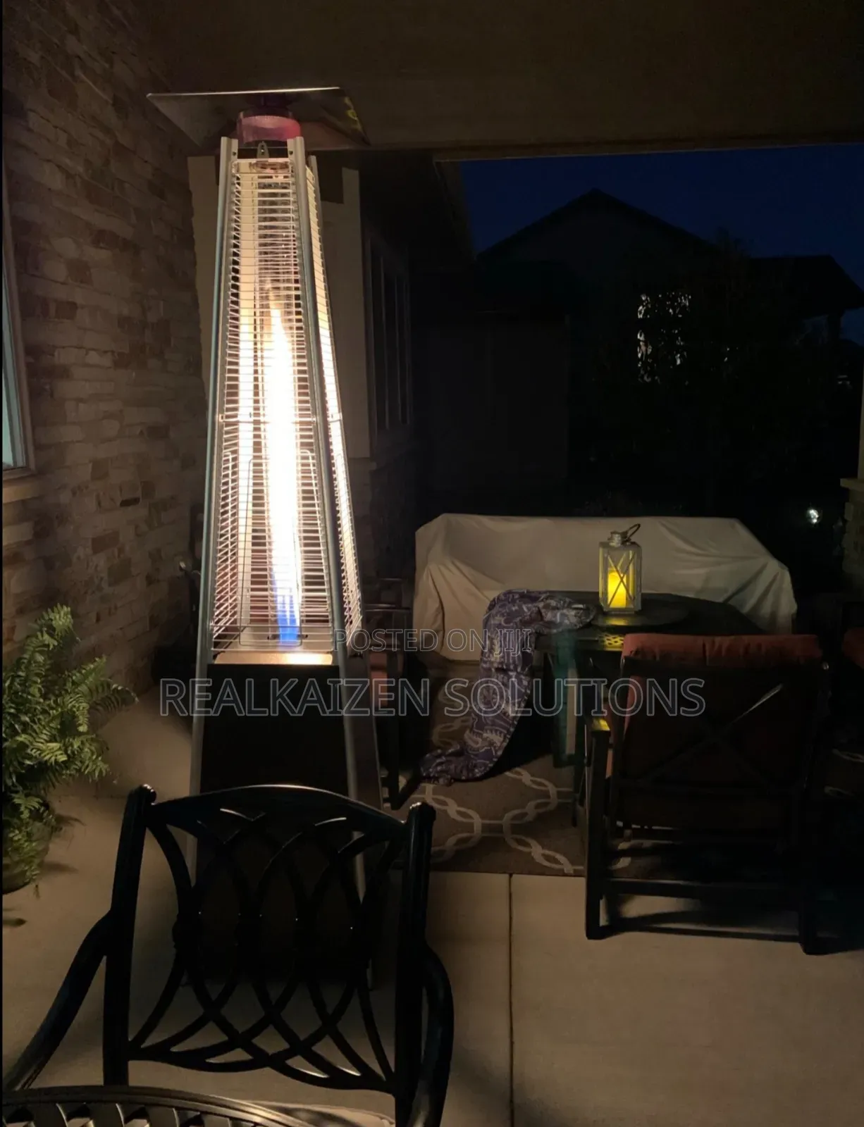 Outdoor Patio Stainles Steel Quartz Glass Pyramid Gas Heater