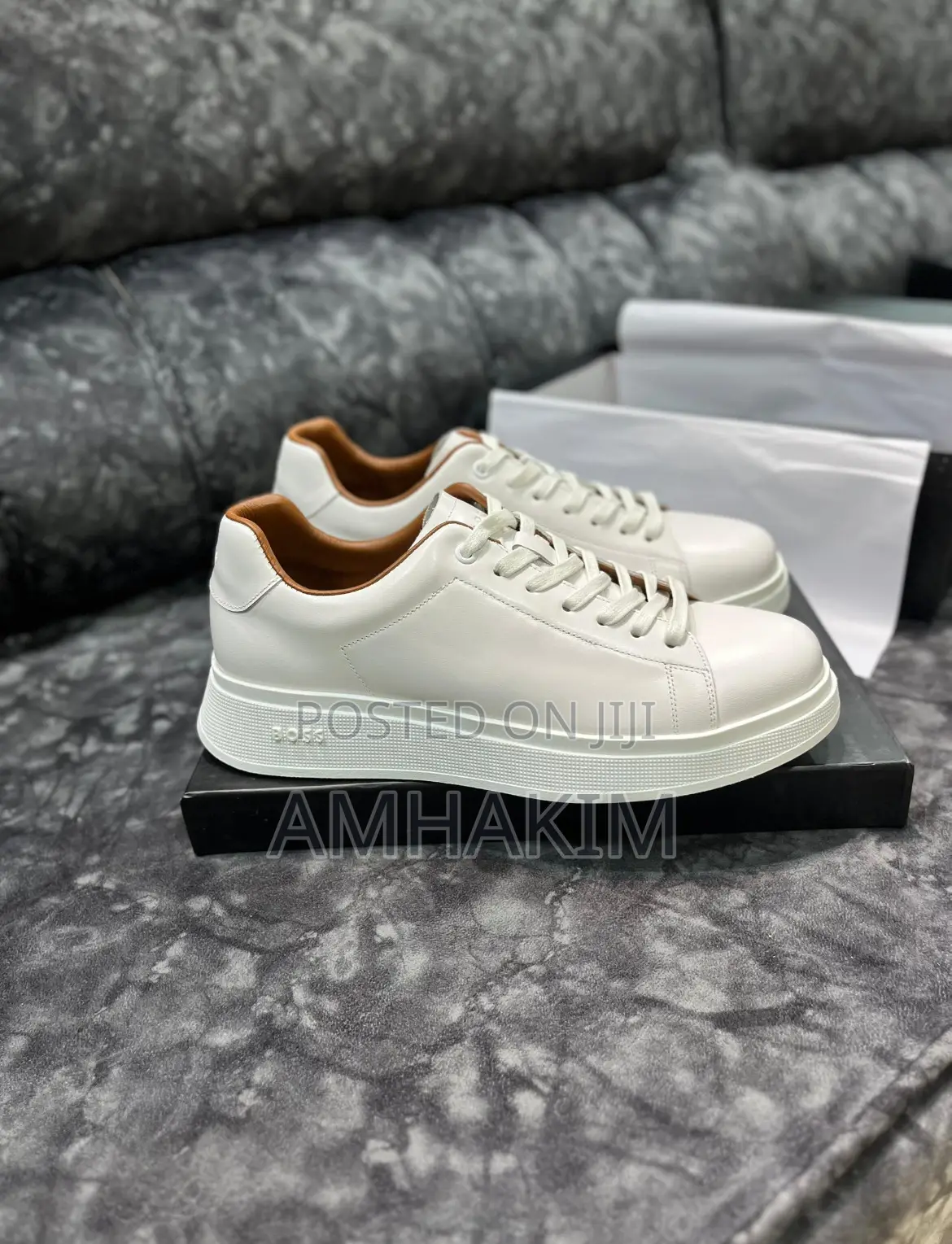 New Men’S Boss Leather Sneakes in Stock