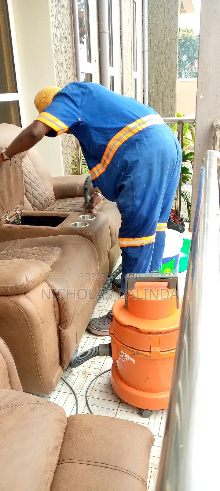 Dedicated Sofa Cleaning in Progress
