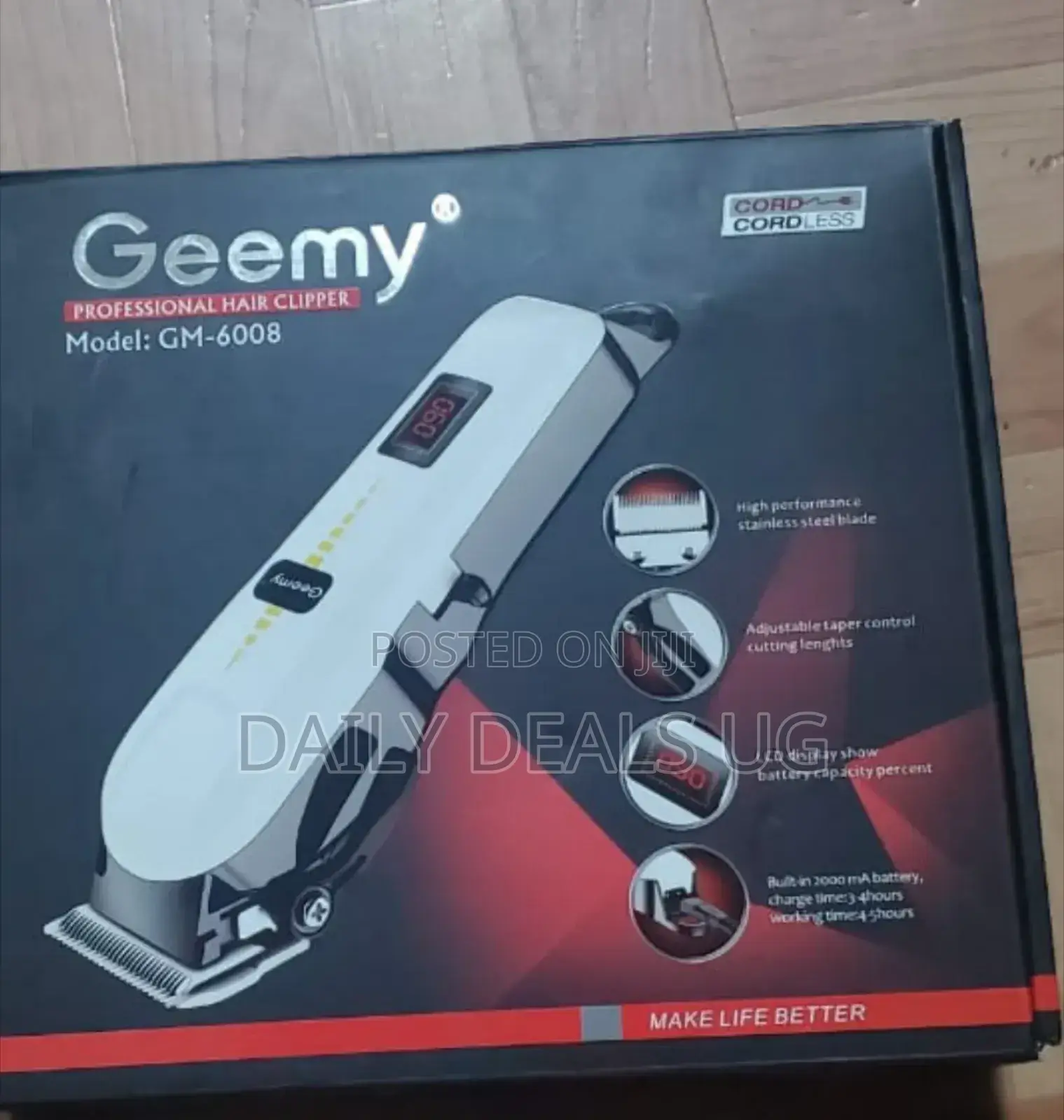 Geemy Rechargeable Hair Clipper