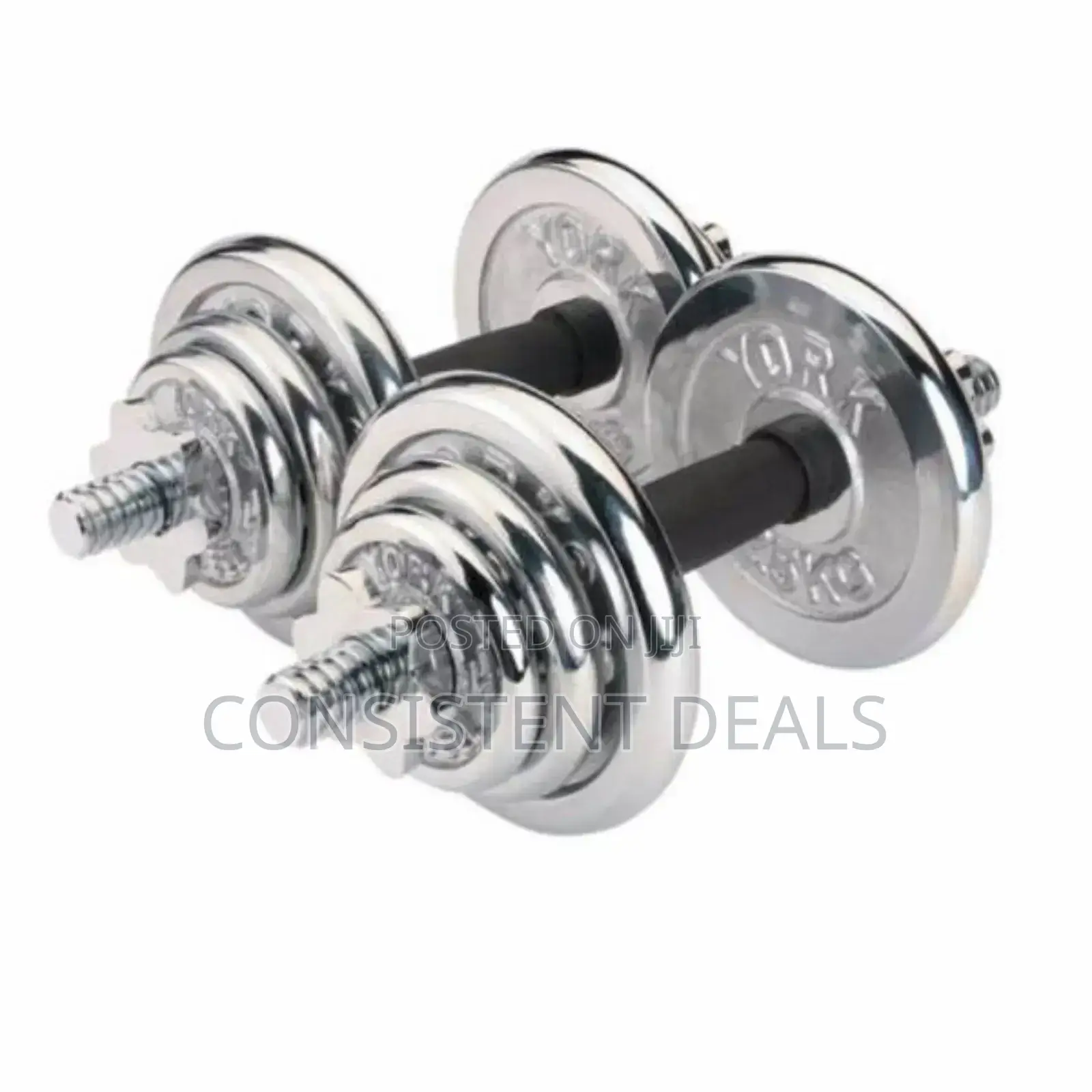 30kg Chrome Anti Rust Dumbbells - Silver