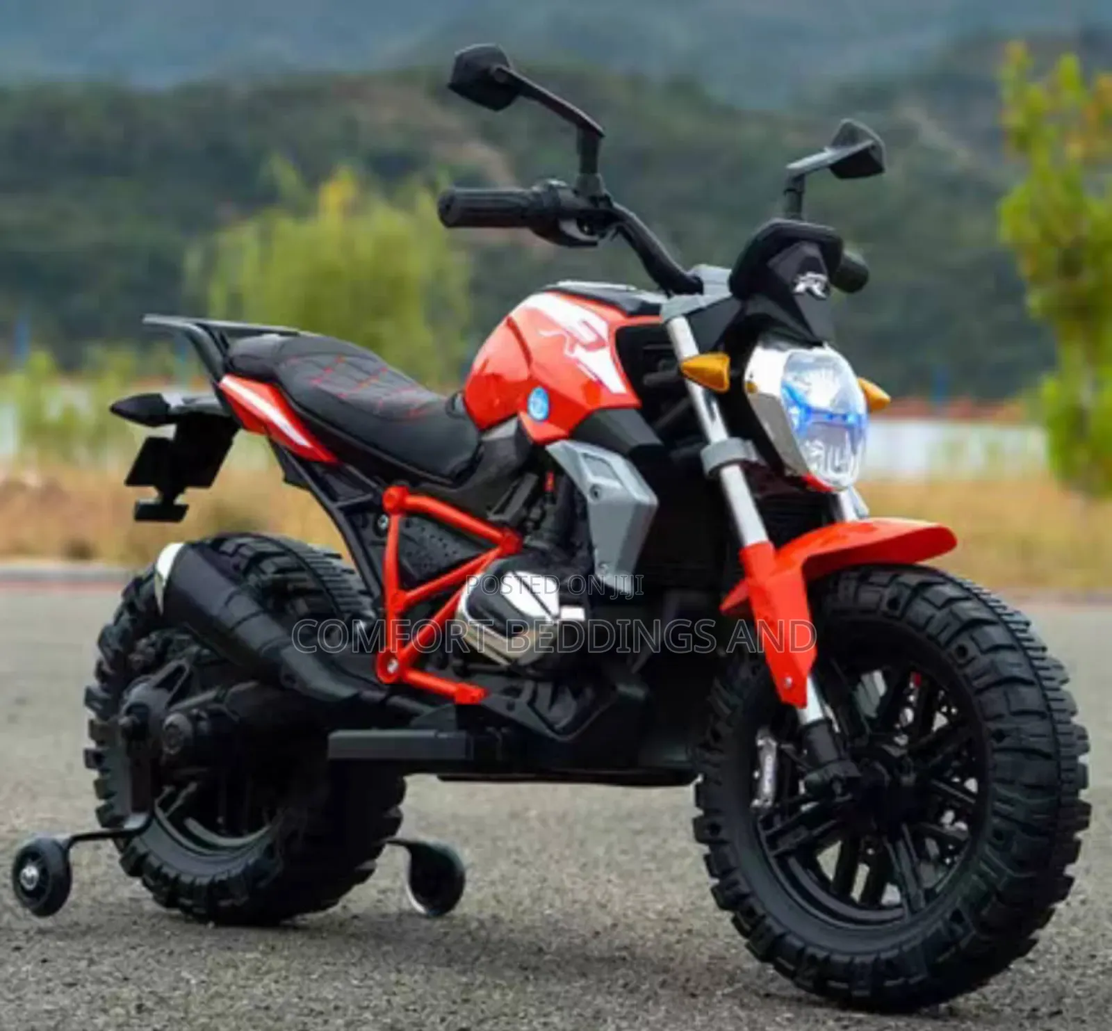 Kids Rechargeable Motorcycle With Support Wheels