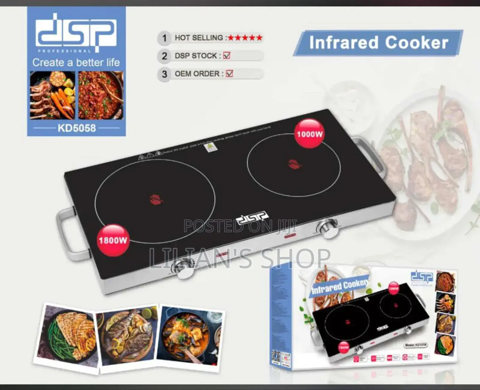 DSP Infrared Cooker Double